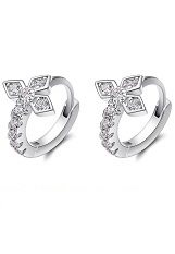 felicitous itsy-bitsy silver cz huggie earrings for babies and children